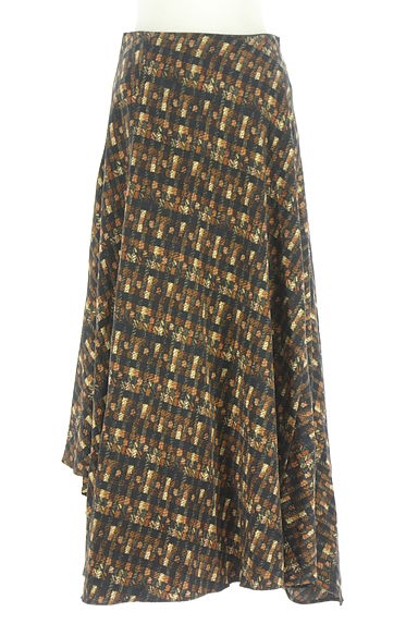 クリックで大画像表示 Rouge vif La cle(ルージュヴィフラクレ)の古着「Rouge vif アシメミモレスカート(ロングスカート・マキシスカート)」大画像1へ