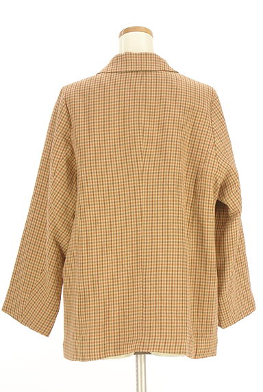 Samansa Mos2（サマンサモスモス）の古着「ガンクラブチェック柄テーラードジャケット（ジャケット）」大画像２へ
