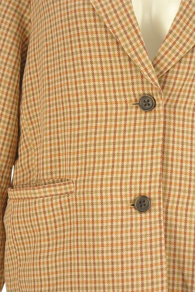 Samansa Mos2（サマンサモスモス）の古着「ガンクラブチェック柄テーラードジャケット（ジャケット）」大画像５へ