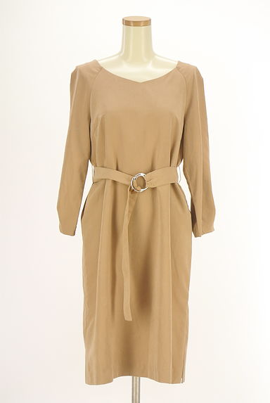 NATURAL BEAUTY BASIC（ナチュラルビューティベーシック）の古着「ベルト付ワンピース（ワンピース・チュニック）」大画像１へ