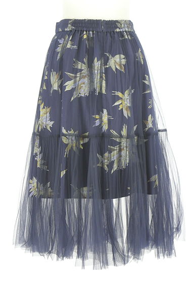 Snidel（スナイデル）の古着「花柄チュールミモレスカート（スカート）」大画像２へ