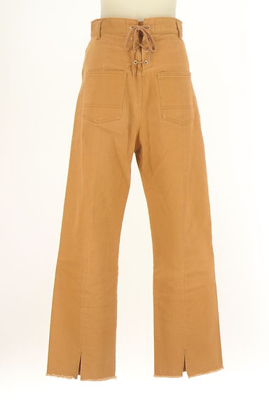 Kastane（カスタネ）の古着「バックレースアップストレートフリンジパンツ（デニムパンツ）」大画像２へ