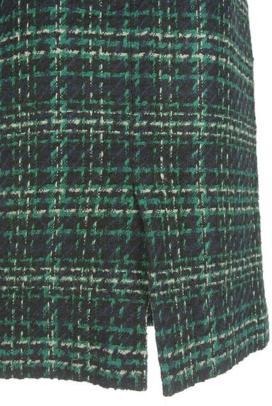 クリックで大画像表示 NATURAL BEAUTY BASIC(ナチュラルビューティベーシック)の古着「ミディ丈チェック柄ウール混スカート(ロングスカート・マキシスカート)」大画像5へ