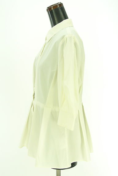 NATURAL BEAUTY BASIC（ナチュラルビューティベーシック）の古着「タックペプラムブラウス（カジュアルシャツ）」大画像３へ