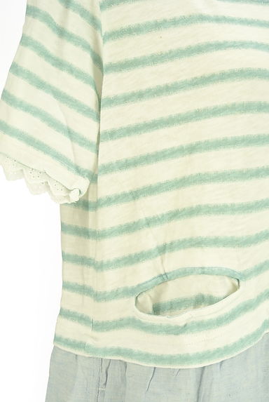 drug store's（ドラッグストアーズ）の古着「D.S.CLUB ボーダー×無地 別地切替ワンピース（ワンピース・チュニック）」大画像５へ