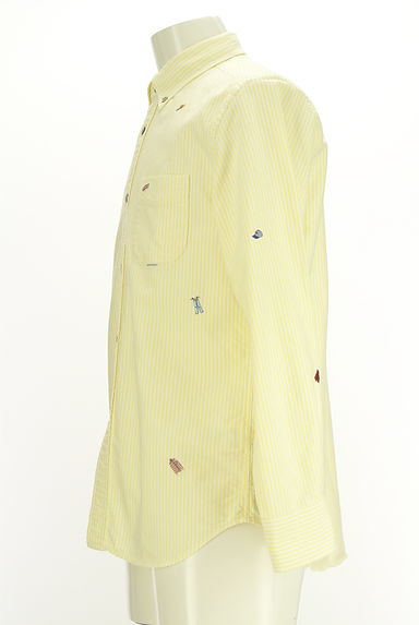 PAPAS（パパス）の古着「ファッション刺繍入りストライプ柄シャツ（カジュアルシャツ）」大画像３へ