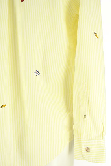 PAPAS（パパス）の古着「ファッション刺繍入りストライプ柄シャツ（カジュアルシャツ）」大画像５へ