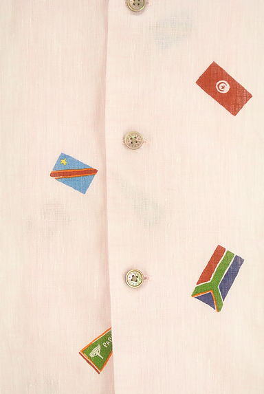 クリックで大画像表示 PAPAS(パパス)の古着「旗柄半袖オープンカラーシャツ(カジュアルシャツ)」大画像5へ