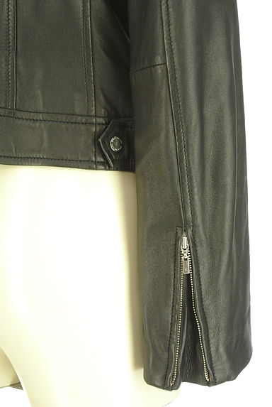 EPOCA THE SHOP（エポカ ザ ショップ）の古着「ノーカラーライダースジャケット（ブルゾン・スタジャン）」大画像５へ