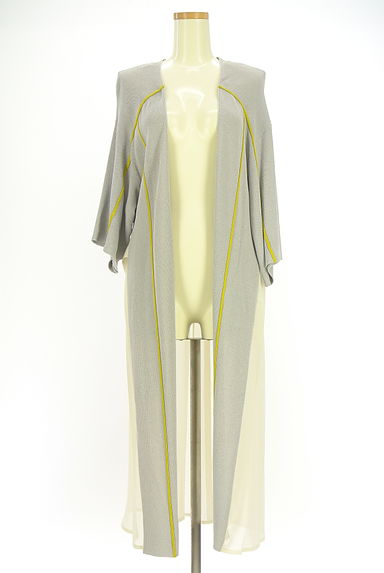 OSMOSIS（オズモーシス）の古着「loaf LE TRICOT  バックシフォンニットカーデ（カーディガン・ボレロ）」大画像１へ