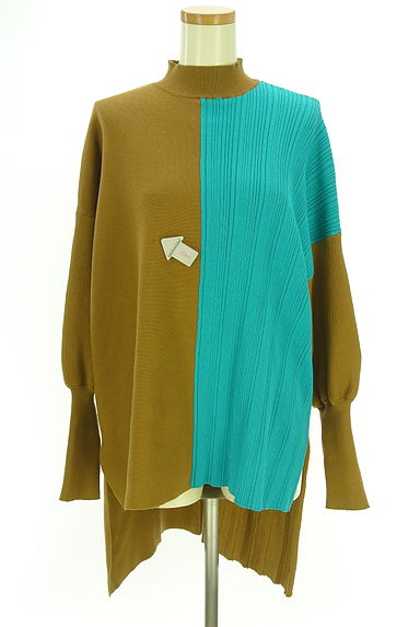 クリックで大画像表示 OSMOSIS(オズモーシス)の古着「バイカラーオフネックニット(ニット)」大画像4へ