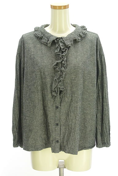 Samansa Mos2（サマンサモスモス）の古着「綿麻フリルブラウス（ブラウス）」大画像１へ