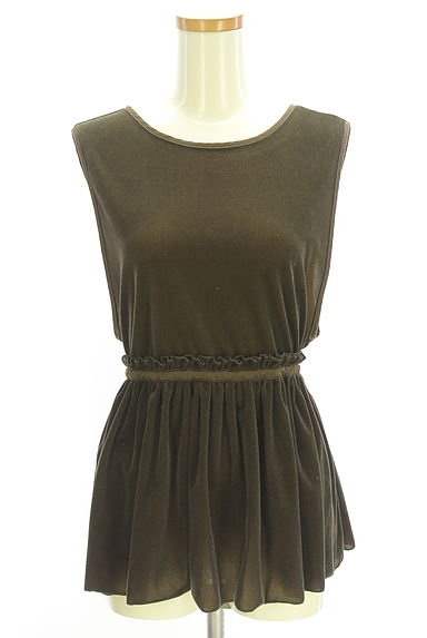 クリックで大画像表示 Samansa Mos2(サマンサモスモス)の古着「ペプラムベロアベスト(カットソー・プルオーバー)」大画像1へ