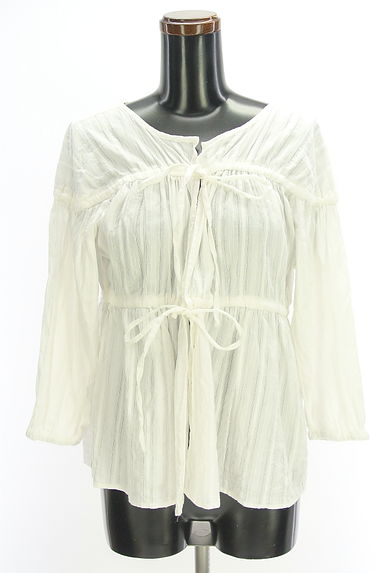 クリックで大画像表示 Samansa Mos2(サマンサモスモス)の古着「ドロストコットンブラウス(ブラウス)」大画像1へ