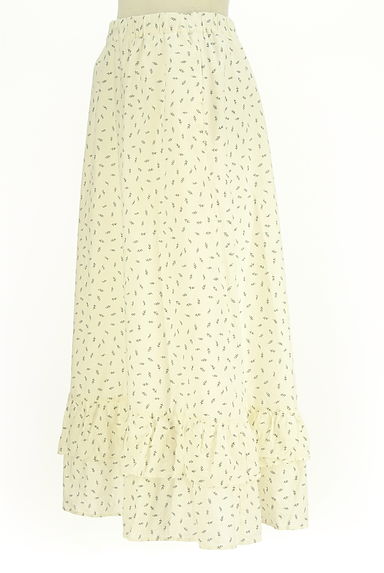 Samansa Mos2（サマンサモスモス）の古着「小花柄裾フリルミモレスカート（ロングスカート・マキシスカート）」大画像３へ