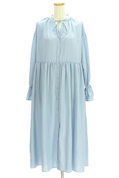 Samansa Mos2（サマンサモスモス）の古着「sm2rhythm スキッパーロングシャツワンピ（ワンピース・チュニック）」大画像１へ