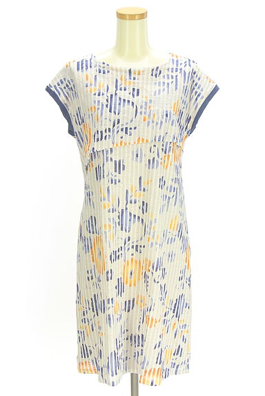 クリックで大画像表示 ARTISAN(アルチザン)の古着「ストライプ×花柄タイトワンピース(ワンピース・チュニック)」大画像1へ