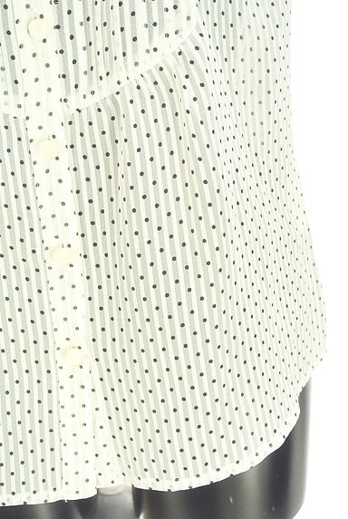 NATURAL BEAUTY BASIC（ナチュラルビューティベーシック）の古着「ラメストライプ×ドットボウタイブラウス（ブラウス）」大画像５へ