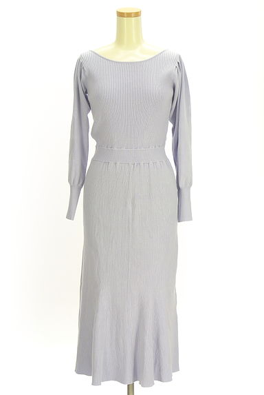 クリックで大画像表示 PROPORTION BODY DRESSING(プロポーションボディドレッシング)の古着「リブニットロングワンピース(ワンピース・チュニック)」大画像1へ