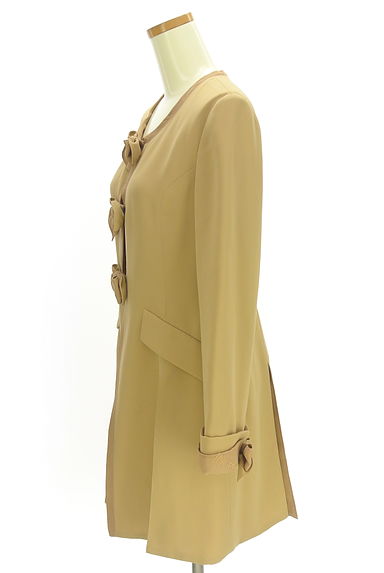 INGEBORG（インゲボルグ）の古着「りぼん付きノーカラーロングジャケット（コート）」大画像３へ