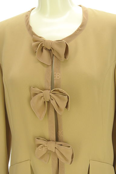 INGEBORG（インゲボルグ）の古着「りぼん付きノーカラーロングジャケット（コート）」大画像５へ