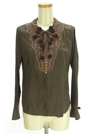 INGEBORG（インゲボルグ）の古着「刺繍レーススウェード調ブラウス（ブラウス）」大画像１へ