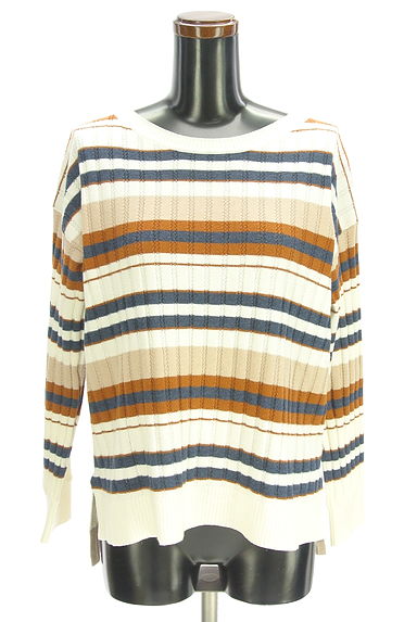 MAYSON GREY（メイソングレイ）の古着「マルチボーダーリブニット（ニット）」大画像１へ