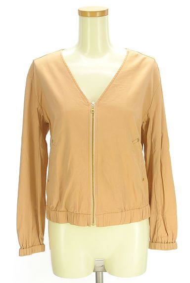 Stola.（ストラ）の古着「Vネックジップアップストレッチブルゾン（ブルゾン・スタジャン）」大画像１へ