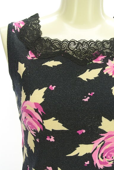 MISS J（ミスジェイ）の古着「レーススクエアネックハイゲージニット（ニット）」大画像４へ