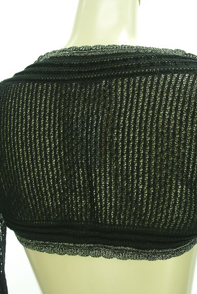 LANVIN en Bleu（ランバンオンブルー）の古着「ラメライン透かし編みボレロ（カーディガン・ボレロ）」大画像４へ