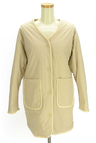 クリックで大画像表示 WILLFULLY(ウィルフリー)の古着「キルティング×ボアノーカラーコート(コート)」大画像1へ