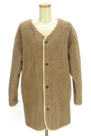 クリックで大画像表示 WILLFULLY(ウィルフリー)の古着「キルティング×ボアノーカラーコート(コート)」大画像4へ