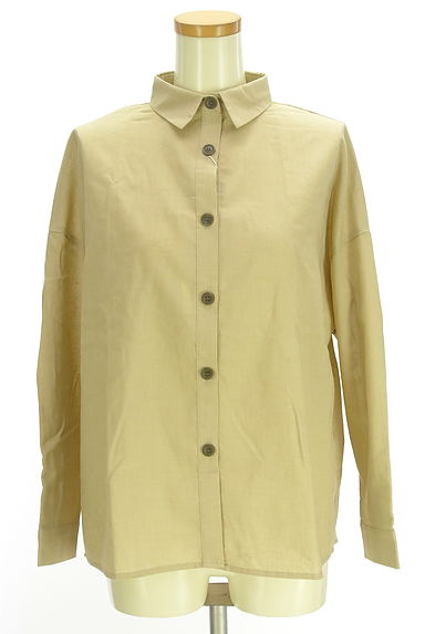 クリックで大画像表示 AZUL BY MOUSSY(アズールバイマウジー)の古着「リネン混ドロップショルダーシャツ(ブラウス)」大画像1へ