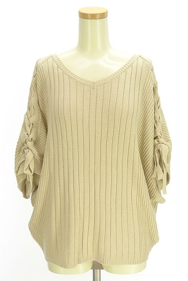 AZUL BY MOUSSY（アズールバイマウジー）の古着「レースアップドルマンスリーブニット（ニット）」大画像１へ