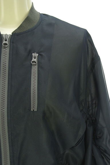 AULA AILA（アウラアイラ）の古着「チュールスリーブギャザーブルゾン（ブルゾン・スタジャン）」大画像４へ