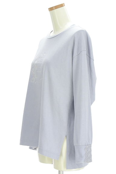 axes femme（アクシーズファム）の古着「ロゴ＆花刺繍カットソー（カットソー・プルオーバー）」大画像３へ