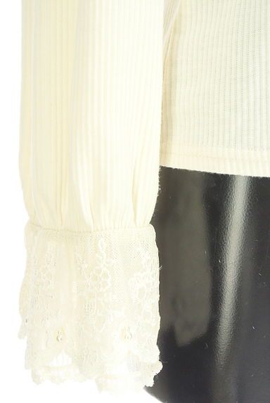 axes femme（アクシーズファム）の古着「袖チュールレースモックネックリブカットソー（カットソー・プルオーバー）」大画像５へ