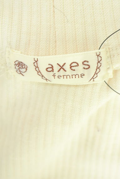 axes femme（アクシーズファム）の古着「袖チュールレースモックネックリブカットソー（カットソー・プルオーバー）」大画像６へ