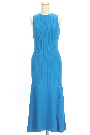 AZUL BY MOUSSY（アズールバイマウジー）の古着「袖レースアップニット×ロングニットワンピ　セットアップ（ツーピース（ジャケット＋ワンピース））」大画像５へ