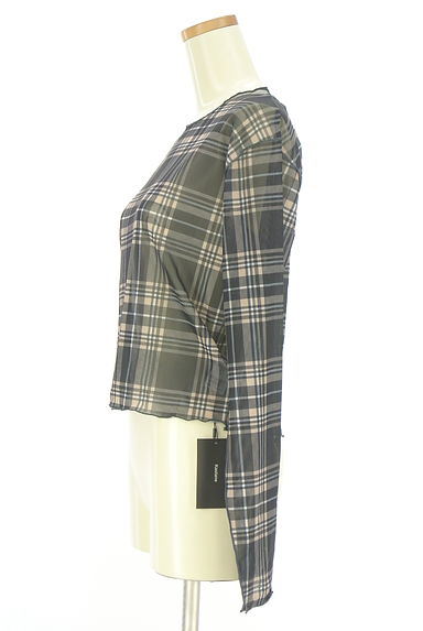 クリックで大画像表示 Kastane(カスタネ)の古着「チェック柄シアーカットソー(カットソー・プルオーバー)」大画像3へ