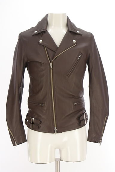 URBAN RESEARCH（アーバンリサーチ）の古着「ラムレザーライダースジャケット（ブルゾン・スタジャン）」大画像１へ