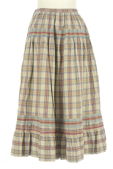 クリックで大画像表示 POU DOU DOU(プードゥドゥ)の古着「チェック柄ロングスカート(ロングスカート・マキシスカート)」大画像2へ