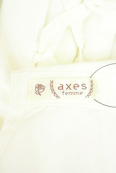 クリックで大画像表示 axes femme(アクシーズファム)の古着「バックレースアップ5分袖シャツチュニック(ブラウス)」大画像6へ