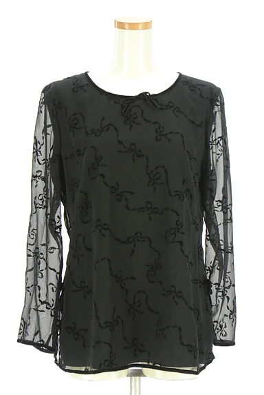 INGEBORG（インゲボルグ）の古着「リボン柄シフォンカットソー（カットソー・プルオーバー）」大画像１へ