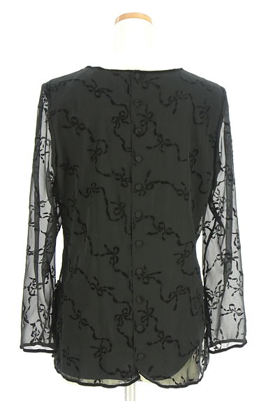 INGEBORG（インゲボルグ）の古着「リボン柄シフォンカットソー（カットソー・プルオーバー）」大画像２へ