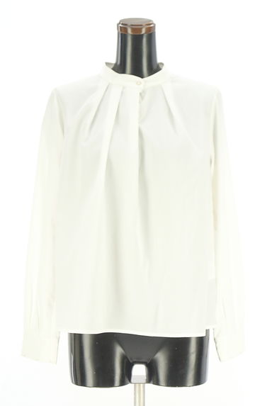 OPAQUE.CLIP（オペークドットクリップ）の古着「一粒パールボタンバンドカラーブラウス（カットソー・プルオーバー）」大画像１へ