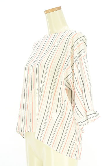 クリックで大画像表示 MAYSON GREY(メイソングレイ)の古着「6分袖マルチストライプ柄カットソー(カットソー・プルオーバー)」大画像3へ