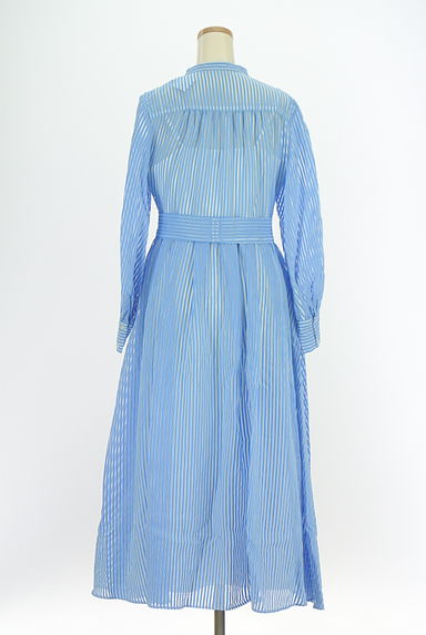 anuans（アニュアンス）の古着「ストライプ柄バンドカラーシャツワンピース（ワンピース・チュニック）」大画像２へ