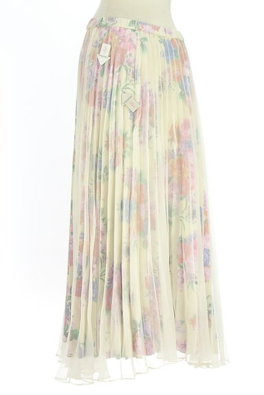 クリックで大画像表示 eimy istoire(エイミーイストワール)の古着「花柄プリーツロングスカート(ロングスカート・マキシスカート)」大画像4へ