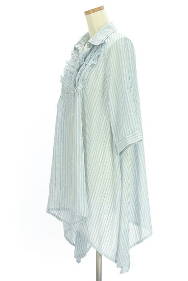 axes femme（アクシーズファム）の古着「ストライプ柄シアーブラウス（ブラウス）」大画像３へ